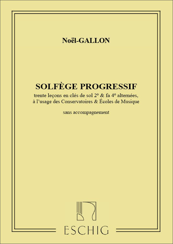 Solfege Progressif Sans Piano (2 Clefs Sol Et Fa